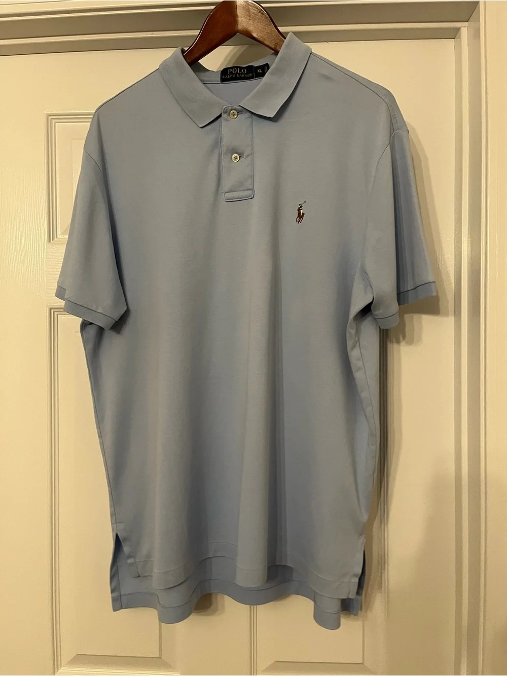 Polo by Ralph Lauren Men's Light Blue Cotton Polo - XL